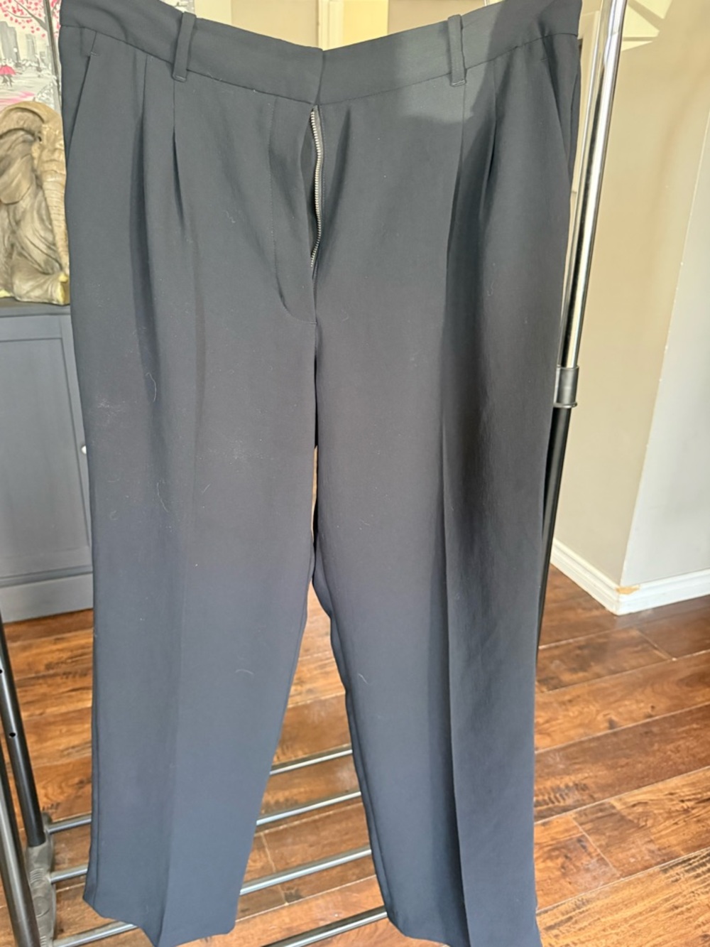 Aritzia Black Pleated Dress Trousers